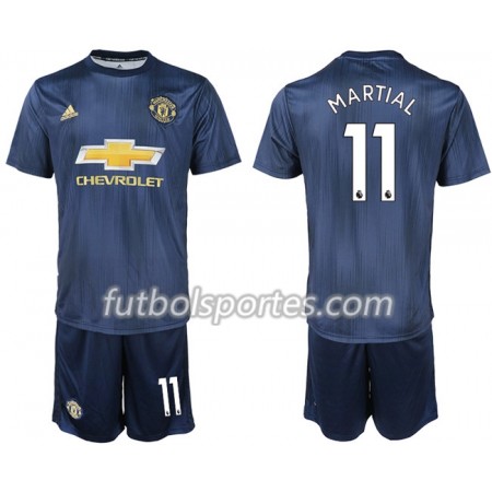 Camisetas Manchester United MARTIAL 11 Niño Tercera Equipacion 2018/2019